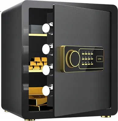 Image de Coffre-fort électronique Coffre-fort d'armoire avec serrure à combinaison Noir