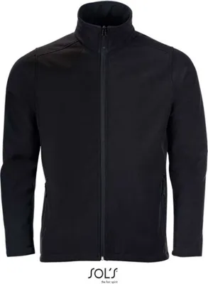 Produktbild von SOLs 01195 | Mens Softshell Zip Jacket Race - Farbe: Black - Größe: L