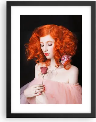 Produktbild von Gerahmtes Poster - Schwarzer Rahmen - Erz Frau Rose - 30x40 cm - Wand Bild - Wanddeko - Wandbilder - Kunstposter - Wandposter - Bilderrahmen - Bilder - Kunstdruck - Wanddekoration - P2BPA30x40-4369