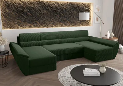 A U-shaped sectional sofa in a modern living room setting.
