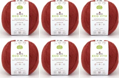 Image de 6x DMC Eco Vita - fil durable composé de 80% de coton recyclé et de 20% de fibres, 388, (Couleur 5)