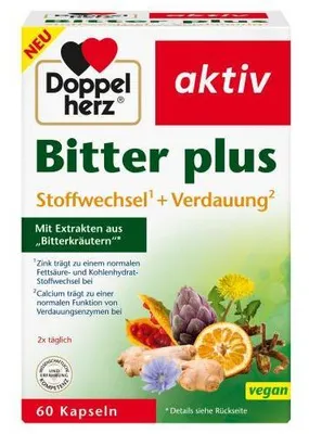 Produktbild von Doppelherz Bitter plus Kapseln 60 St
