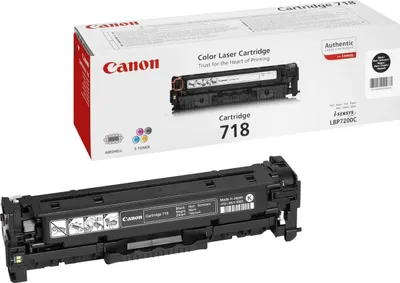 Produktbild von Canon CRG-718 Bk, 3400 Seiten, Schwarz, 1 Stück(e)