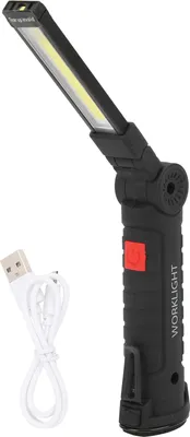 Produktbild von Wiederaufladbare USB-Taschenlampe, multifunktional, zusammenklappbar, Arbeitsleuchte, COB-LED, Camping