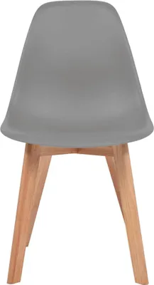Imagen del producto de vidaXL: 2 sillas de comedor, color gris, de plástico