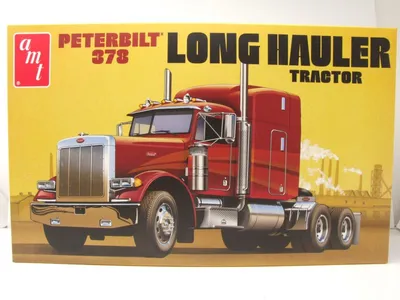Produktbild von Peterbilt 378 Long Hauler Semi Tractor Kunststoffbausatz Modellauto 1:24 AMT