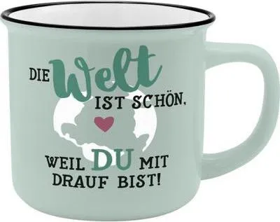 Image de Gruss und Co 45775 Tasse à café « Welt », nouvelle porcelaine Bone China, 35 cl