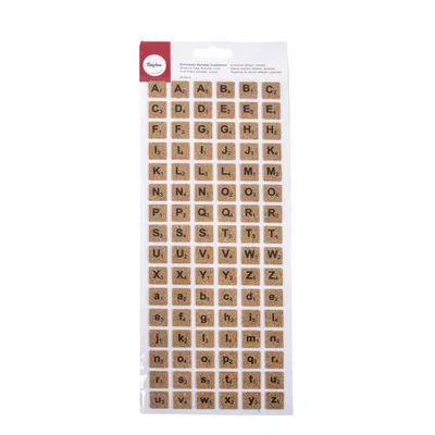 Produktbild von Scrabble Korkaufkleber - Großes & kleines Alphabet