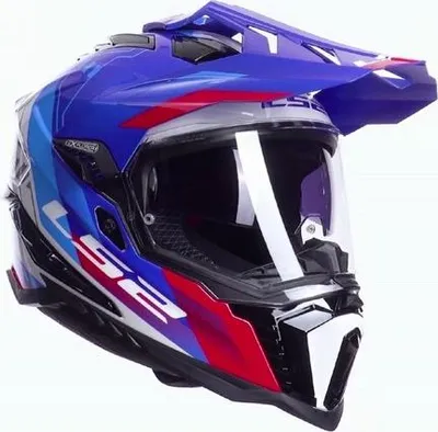 Immagine prodotto di Casco LS2 MX701 Explorer Hexa Enduro, bianco/blu/rosso, L (59/60)