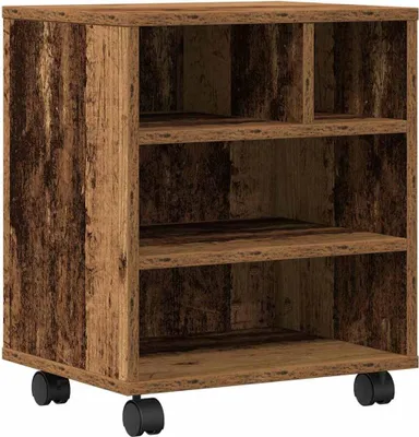 Zdjęcie produktu dla vidaXL Stojak na drukarkę z odzyskanego drewna 41 x 32 x 48 cm materiał drewnopochodny