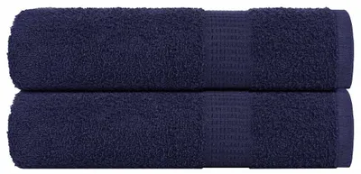 Image de vidaXL Serviettes FROGN, lot de 2, bleu marine, 50 x 100 cm, 360 g/m²