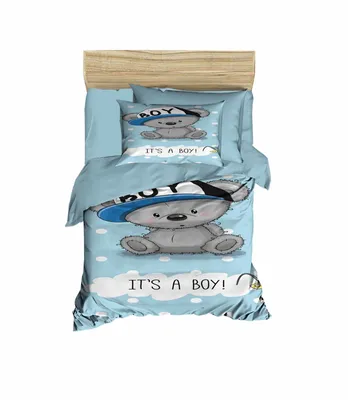 Produktbild von L'Essentiel Linge de Maison, PH13, Baby-Bettbezug-Set, Blau, 100 x 150 cm
