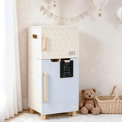 Productafbeelding van Houten Speelkoelkast voor Kinderen met Accessoires