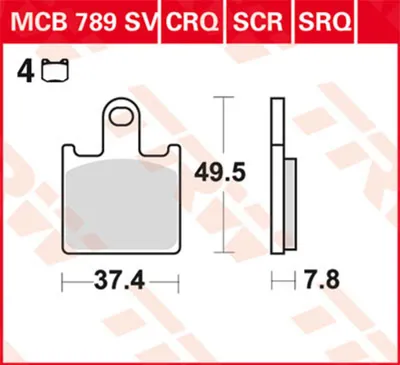Obrázek produktu pro TRW Brzdová destička Trw Sinter Mcb 789 Sv