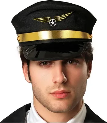 Image de Casquette pilote Atosa noire noire One Size