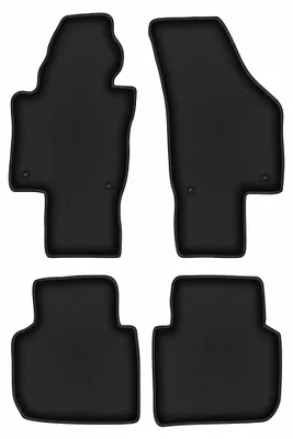 Obrázok produktu pre Velúrové autokoberce pre: Volkswagen Passat B6 / B7 USA 2005-2014 (sedan/kombi) – sada 4 ks, čierne, na mieru – Wielganizator DURBAN