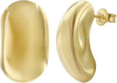 trendor 28166 Damen-Ohrringe Gold auf Silber 925 Ohrstecker Breite 13 mm 1