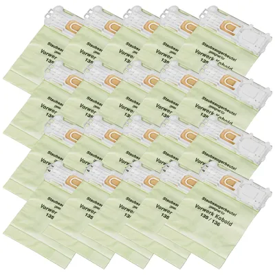 Produktbild von 20 Staubsaugerbeutel geeignet für Vorwerk Kobold 135, 136, 136 SC (Papier)