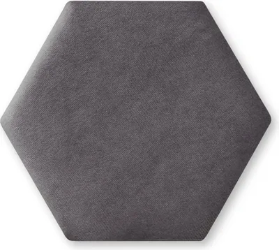 Produktbild von TAPHICEROS Hex Wandpaneel Polsterpaneel, 30x26 cm, SWING 19, Graphit, Wandkissen Hexagon Wandpolster Kopfteil für Bett Gepolstert Polsterplatte