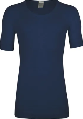 Produktbild von wobera Angora Herren-Unterhemd oder T-Shirt mit halbem Arm oder T-Shirt und 40% Angora/60% Baumwolle (Gr. 9/XXL Farbe: marine)