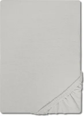 Immagine prodotto di CloudComfort Basic lenzuolo matrimoniale in jersey elasticizzato grigio argento 180 x 190 - 200 x 200 cm