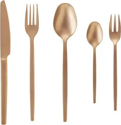Produktbild von 60 tlg. Besteckset ALEX BRONZE, mit bronze, matte PVD Beschichtung, Chromnickelstahl 18/10