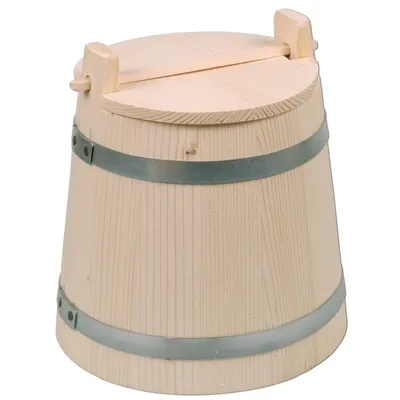 Produktbild von Hofmeister Holzwaren, Gurkentopf, Gurkenkübel mit Deckel, 2 Liter, aus Fichtenholz Höhe: 200mm, 20772