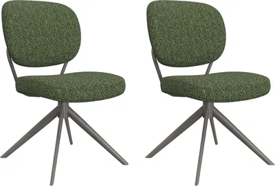 Produktbild von LABEL51 Esszimmerstuhl Geneva - Forest - Boucle - 2er-Set