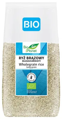 RYŻ BRĄZOWY DŁUGOZIARNISTY BEZGLUTENOWY BIO 500 g - BIO PLANET