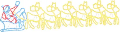Immagine prodotto di vidaXL Decorazione natalizia Multicolore 69 x 79 cm PVC