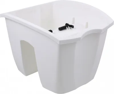 Produktbild von Blumenkasten 25cm Hängetopf Blumentopf Balkontopf Geländertopf DCRO Weiß