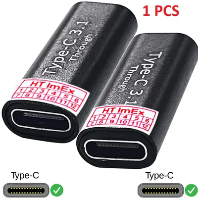 Produktbild von 1x USB C Auf USB C 3.1 Adapter USB C Buchse zu USB C Buchse Adapter Verlängerung