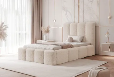 Produktbild von YOURHOUSE24 Polsterbett Maro Doppelbett Bettgestell Lattenrost (Farbe: Coral 15, Größe: 180x200 cm)