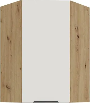 Immagine prodotto di Mobile angolare alto LUNARA 1 - 60x60 cm, bianco / rovere artigianale
