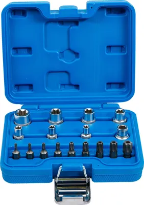 Image de BGS Jeu d'embouts et de douilles profil E / profil T (pour Torx) 17 pièces - 5023