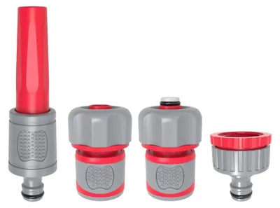 Produktbild von AW Tools - Anschluss für Schlauchende (4er-Pack) AW2609 (Einheitsgröße) (Grau/Rot)
