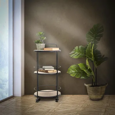 Immagine prodotto di Ganaro - Carrello, 40x42x82h cm Marrone, 3 Ripiani