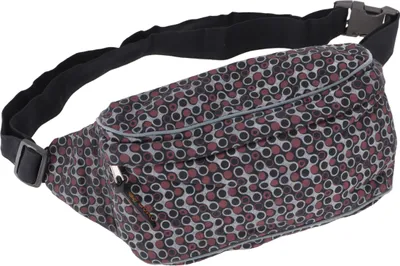 Produktbild von Große Bedruckte Stoff Gürteltasche, Crossbody Bag, Hüfttasche - Schwarz, Uni - Erwachsene, Baumwolle, 15*20*5 cm, Festival- Bauchtasche Hippie