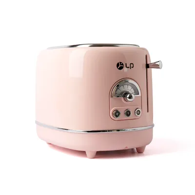 Produktbild von 2-Slice Toaster, 6 Bräunungsstufen, Cancel/Reheat/Defrost, kompaktes Retro Design, Krümelschublade, gleichmäßiges Toasten, sicher & einfach