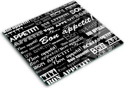 Produktbild von Glasschneideplatte - Herdabdeckplatte - 60x52 - Schneidebrett - Spritzschutz - Küchenuntertitel Bon Appetit