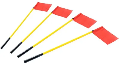 Immagine prodotto di SMJ Sport - Bandierina da calcio, confezione da 4 MR78409 (taglia unica) (rosso/giallo)