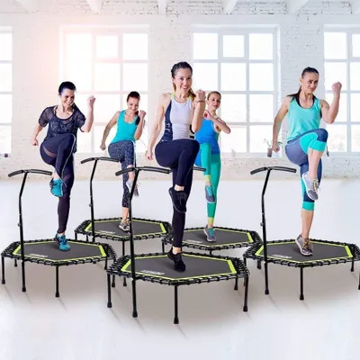 Immagine prodotto di Mini trampolino - Trampolino per il fitness - Trampolino pieghevole - Trampolino sportivo - Rebounder - Diametro 107 cm