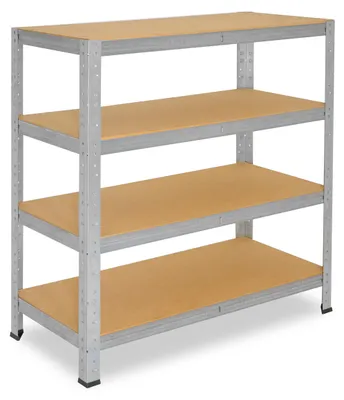 Image de shelfplaza HOME 90x100x45 cm Étagère charges lourde en galvanisé avec 4 étagères et une capacité de charge de 175 kg par étagère