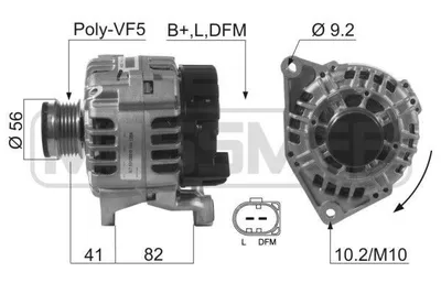 Produktbild von ERA 210524A Lichtmaschine Generator LiMa 120A 14V für VW TIGUAN (5N) Passat Variant (3C5) Passat Variant (365) PASSAT Variant (3B6) Passat Limousine