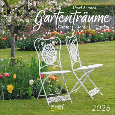 Produktbild von Korsch Wandkalender 2026 Gartenträume: Monat für Monat schöne Bilder und viel Platz für Notizen