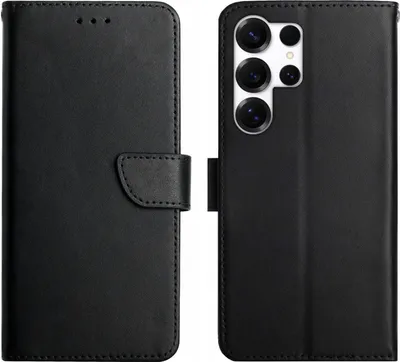 Produktbild von Samsung Galaxy S26 Ultra Hülle - Coverup Genuine Leather Klapphülle - Echtes Leder - Schwarz