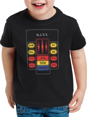 Produktbild von style3 K.I.T.T. Interface Kinder T-Shirt michael knight 2000 black rider