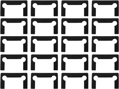 Produktbild von Kunststof Scharnierkissen für Türen und Duschen - Kunststoff Schließring - Schwarz Kunststoff Scharnierkissen - Möbel und Glas - Scharnierhalter