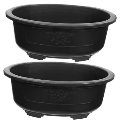 Produktbild von Bonsai Topf 38 cm - Ovale Pflanzschale - Anzuchttopf - Abflusslöcher - PP-Kunststoff