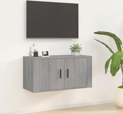 Produktbild von The Living Store TV-Wandschrank Grau Sonoma 80x34,5x40 cm
